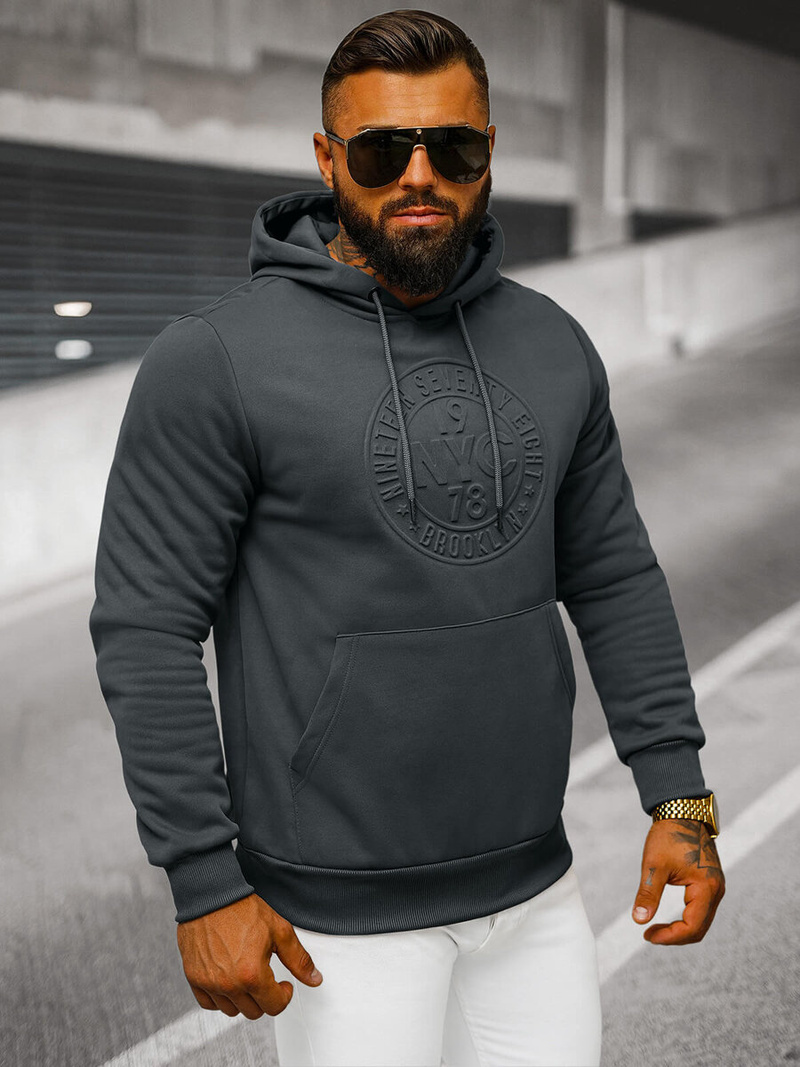 Мъжки суитшърт графитен OZONEE JS/27B6510/5