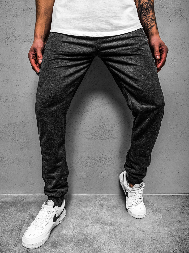 Мъжко долнище на анцуг графитно JS/XW003SZ