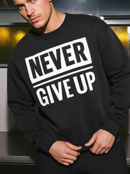 Мъжки суитшърт черен OZONEE JS/8B1769/3