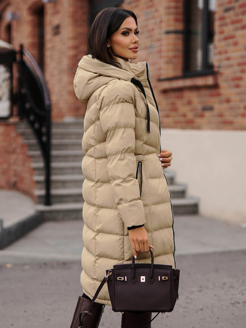 Дамско яке бежова OZONEE JS/M736/62Z