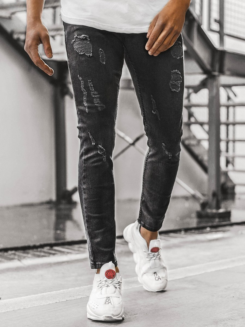 Мъжки панталони черни OZONEE DP/567