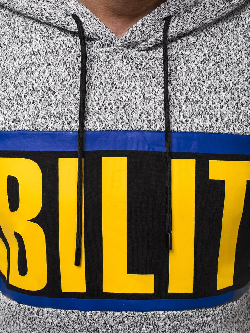 Мъжки суитшърт сива OZONEE JS/KS1936Z