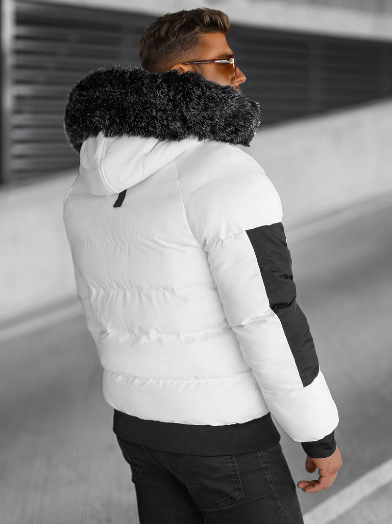 Мъжко яке бяла OZONEE O/M798Z