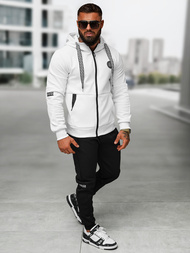 Мъжки спортен екип бяло-черен OZONEE O/LN11887