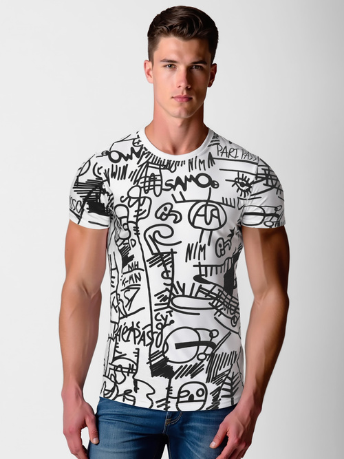 Мъжка тениска бяла OZONEE O/T1269/1Z