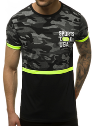 Мъжка тениска черна OZONEE JS/SS10982