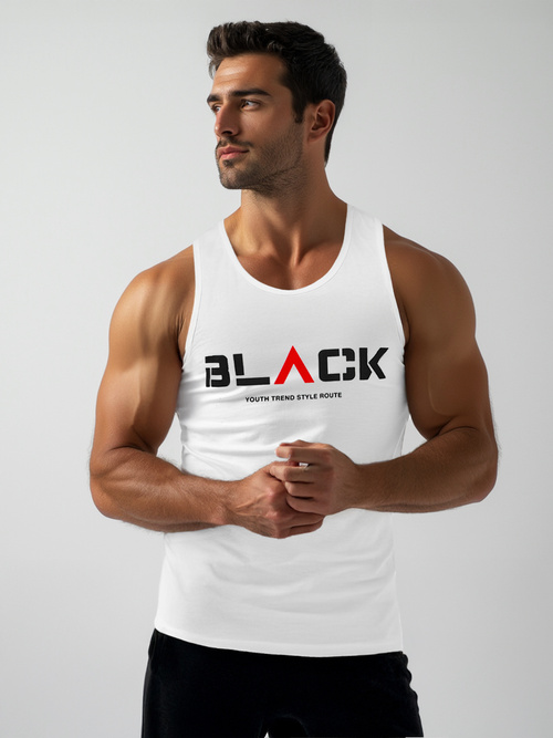 Мъжка тениска бяла OZONEE JS/8B1707/1