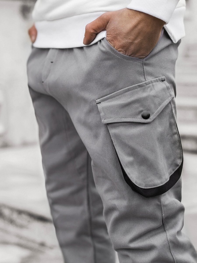 Мъжки панталони JOGGER сиви OZONEE A/705