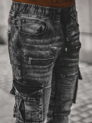 Мъжки дънки jogger черни OZONEE NB/MP0112N