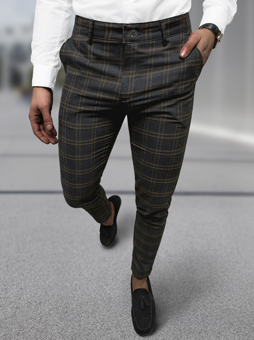 Мъжки панталони графитно OZONEE DJ/5632