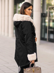 Дамско яке черна OZONEE JS/M763/392Z