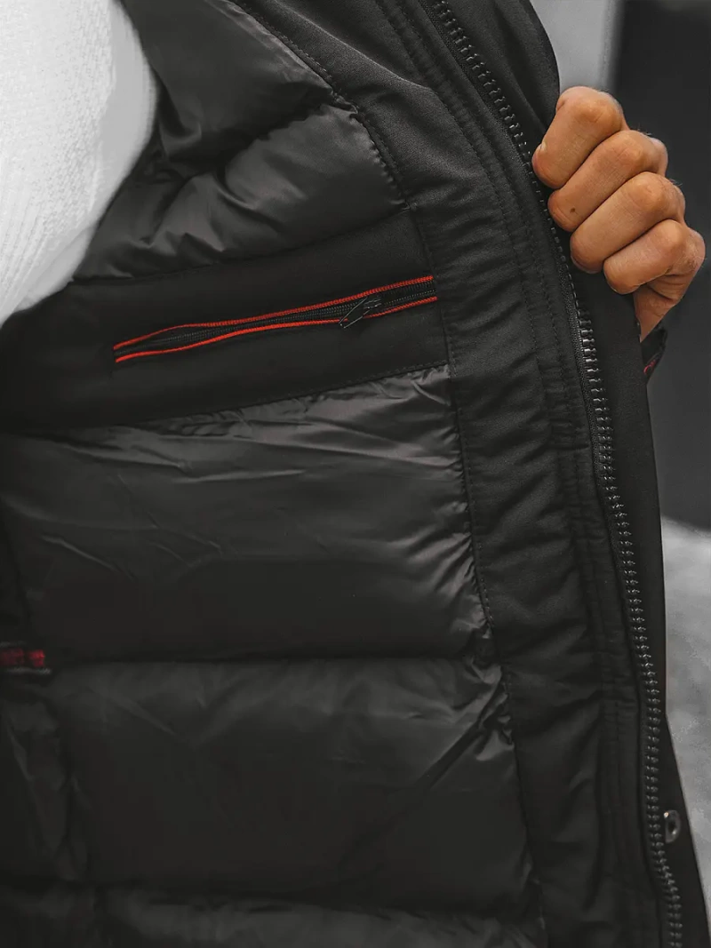 Мъжко яке черна OZONEE JS/M717/392