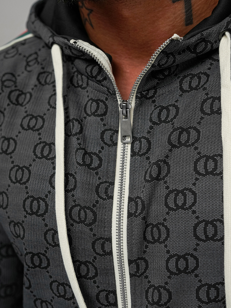 Мъжки спортен екип черен OZONEE O/FF5111AB