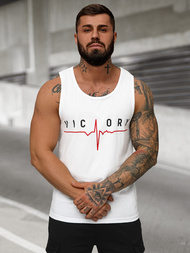 Мъжка тениска бяла OZONEE JS/8B1703/1Z