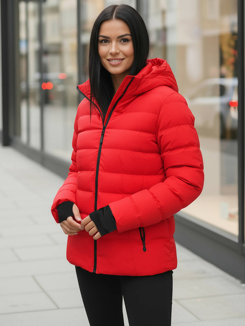 Дамско яке червена OZONEE JS/M769/270