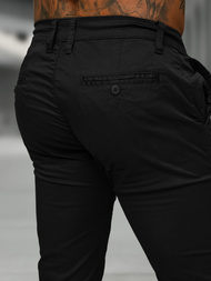 Мъжки чино панталони черни OZONEE BL/SK222/1