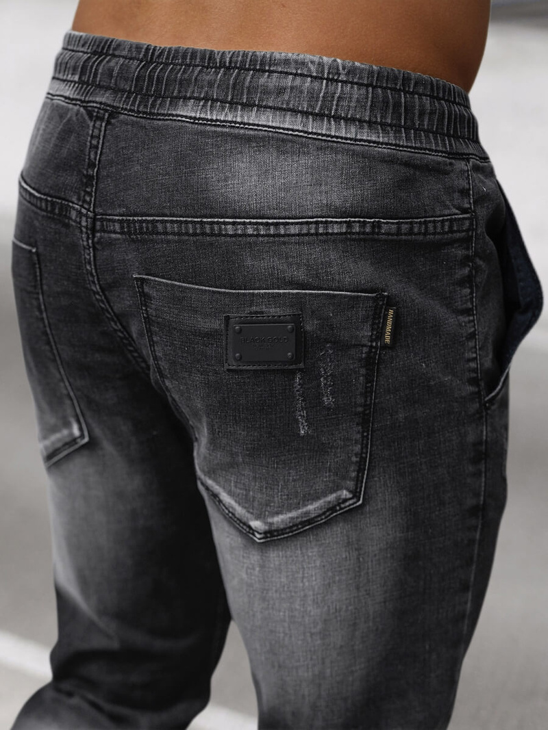 Мъжки дънки jogger черни OZONEE NB/MP0135N