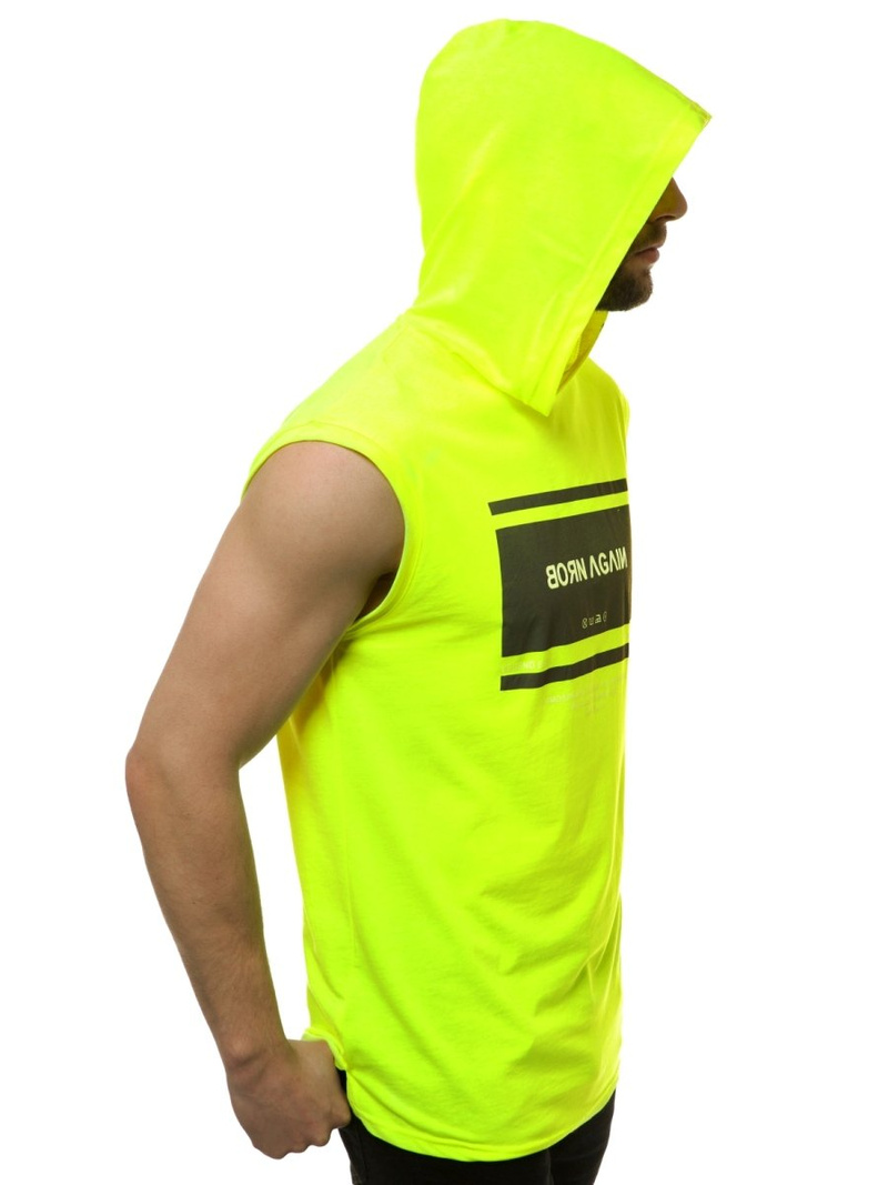 Мъжка тениска без ръкав жълт-неон OZONEE MACH/M1152Z