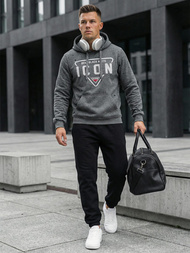 Мъжки суитшърт графитен OZONEE JS/8B1737/5