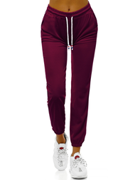 Дамски долнища на анцуг тъмно кестеняво OZONEE JS/1020/A6