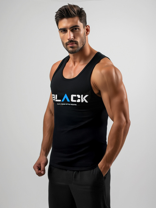 Мъжка тениска черна OZONEE JS/8B1707/3