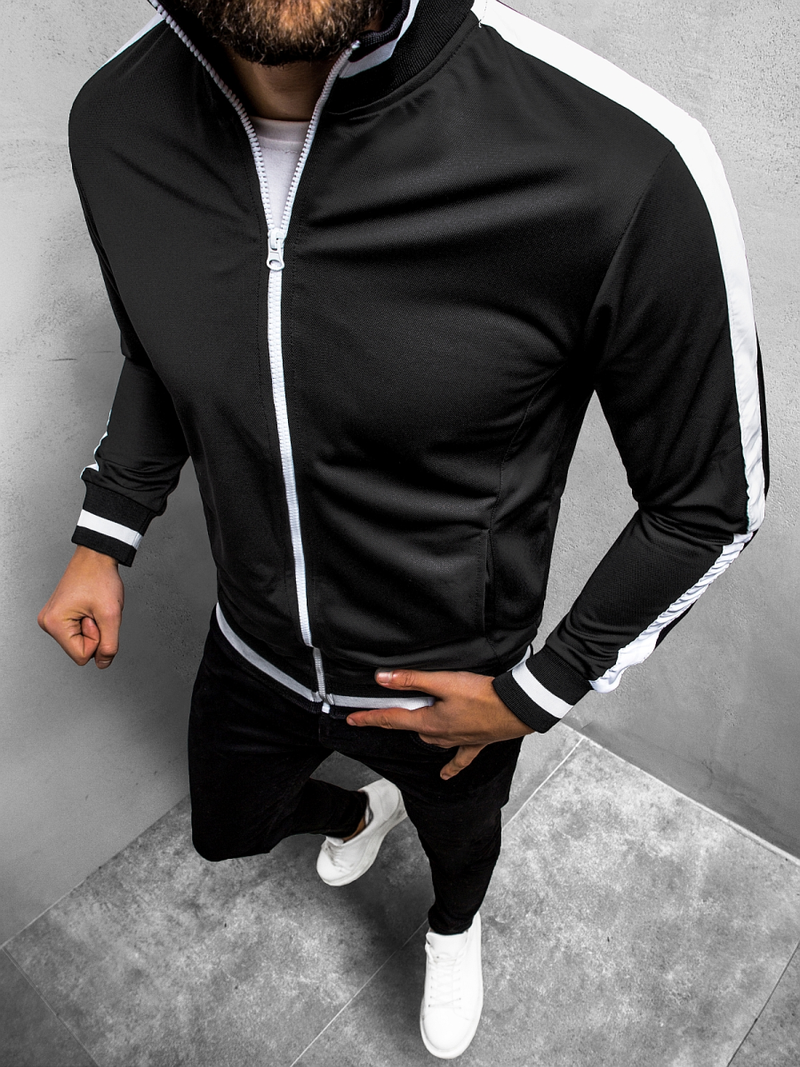 Мъжки суитшърт черен OZONEE O/2126Z