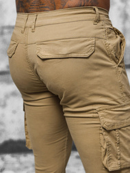 Мъжки чино панталон джогинг бежово OZONEE NB/MP0202K