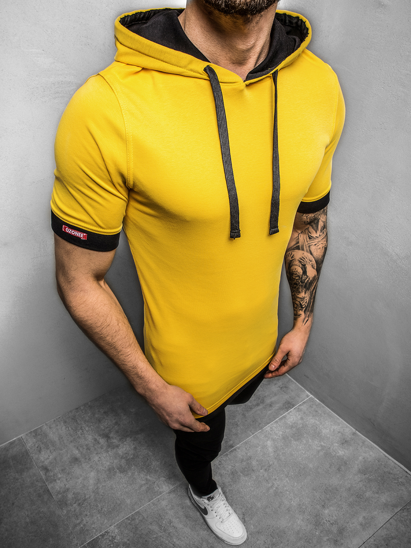 Мъжка тениска жълта OZONEE O/1273Z