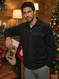 Мъжка риза черна OZONEE O/GOM23040Z