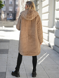 Дамско дълго зимно яке черно OZONEE JS/5M3352/392