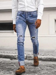 Мъжки дънки синьо OZONEE NB/MP0126B