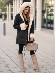 Дамско яке черна OZONEE JS/M763/392Z