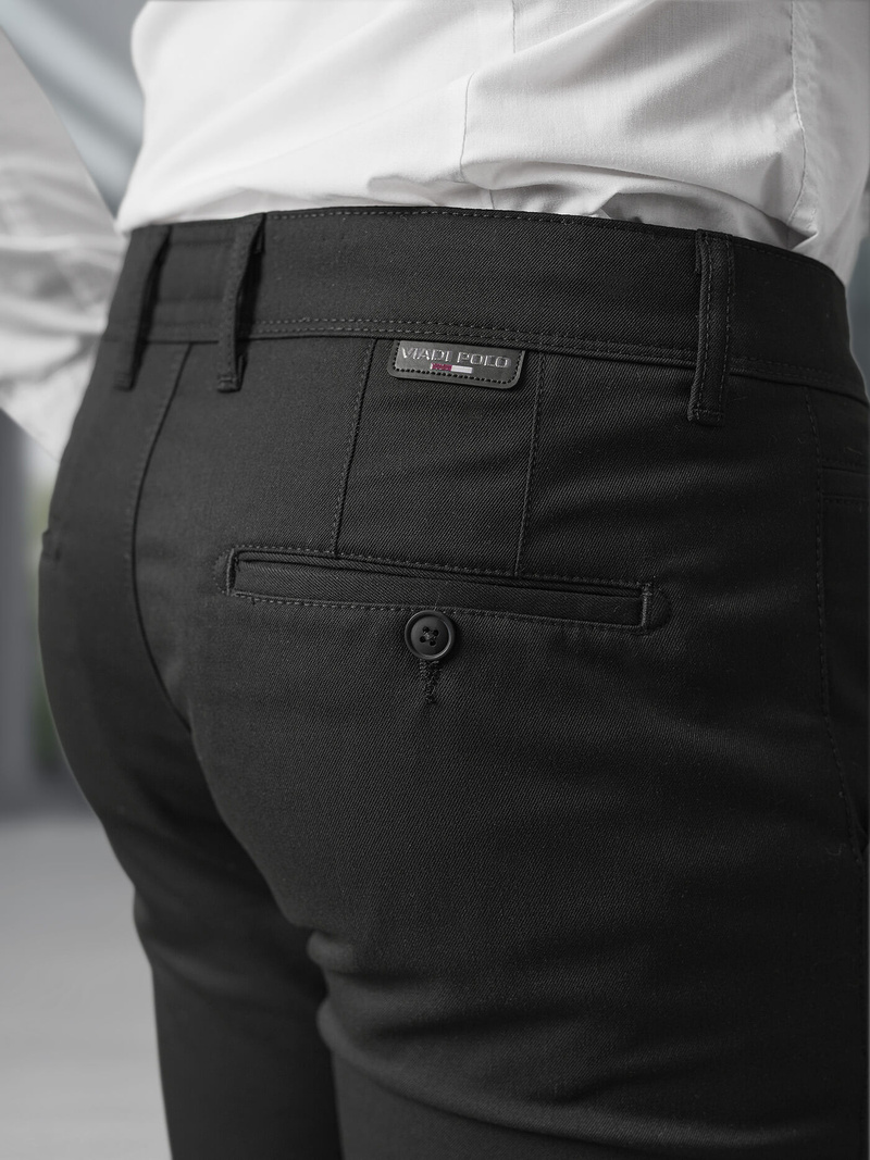 Мъжки панталони чино черни OZONEE V/6545