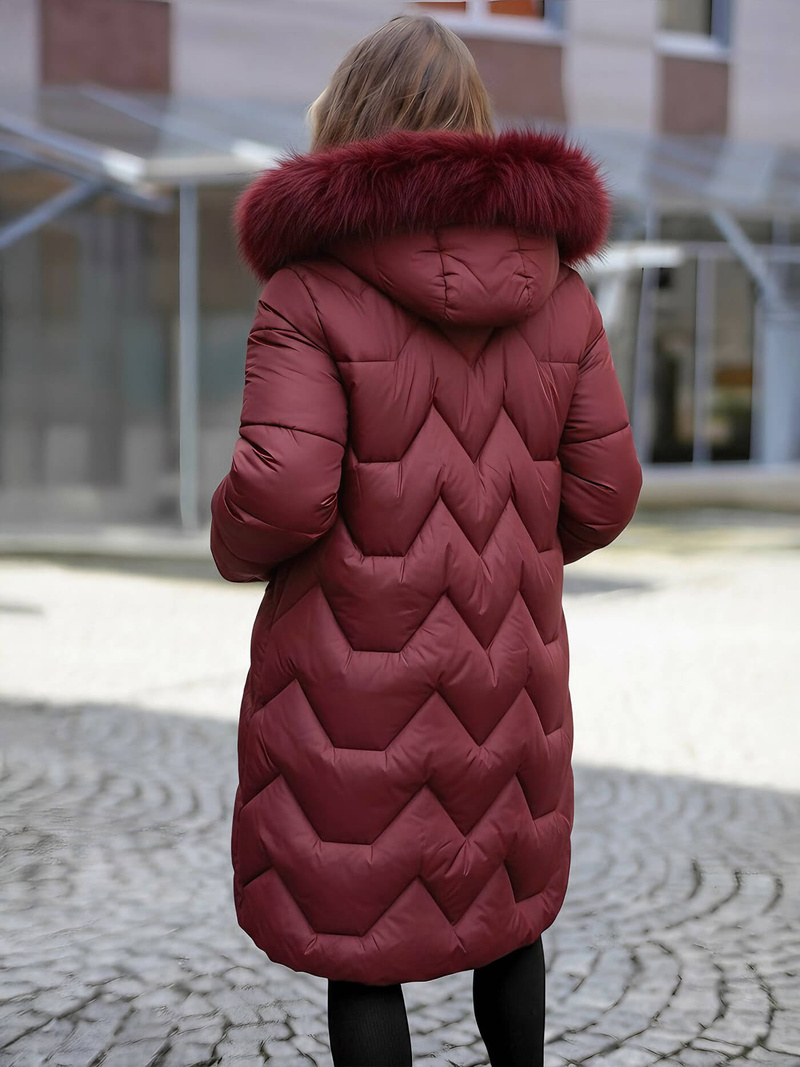 Дамско яке бордо OZONEE JS/5M3229/1