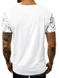 Мъжка тениска бял OZONEE JS/KS1978