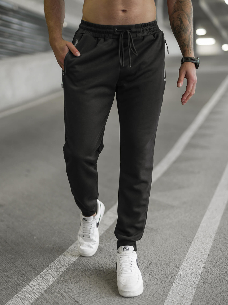 Мъжко долнище на анцуг цвят черни OZONEE JS/17K1998/3