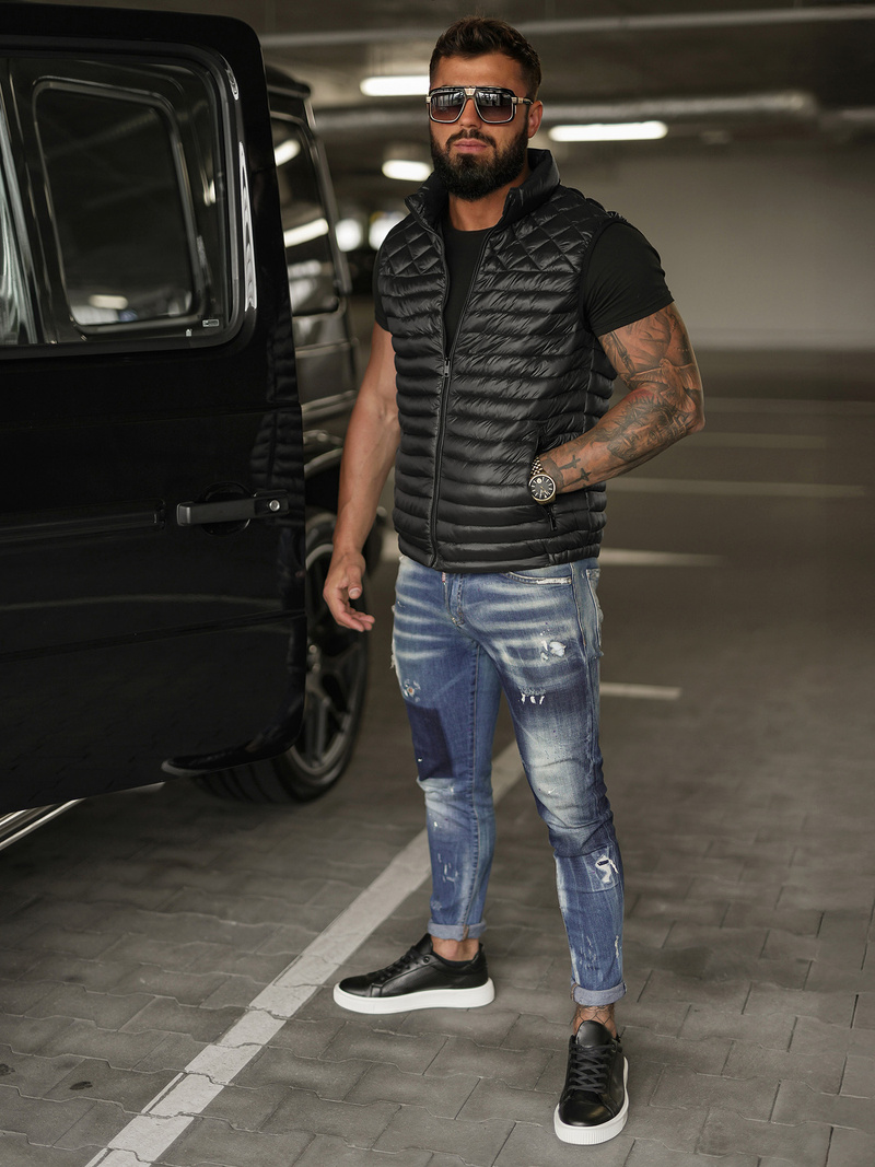 Мъжки елек черен OZONEE JS/16M9333/392BZ