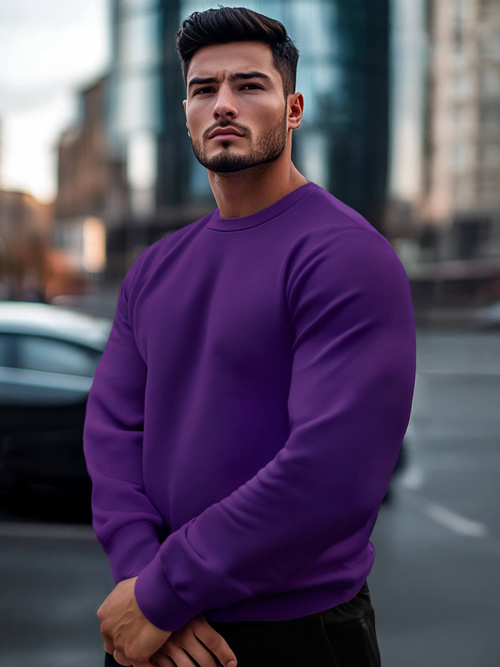 Мъжки суитшърт лилав OZONEE JS/2001-10Z