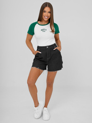 Дамска тениска бялозелен OZONEE JS/R61627