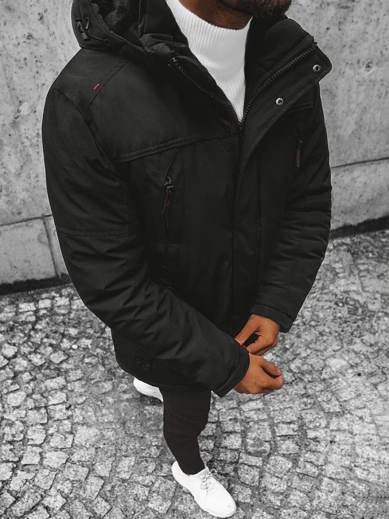 Мъжко яке черна OZONEE JS/M717/392