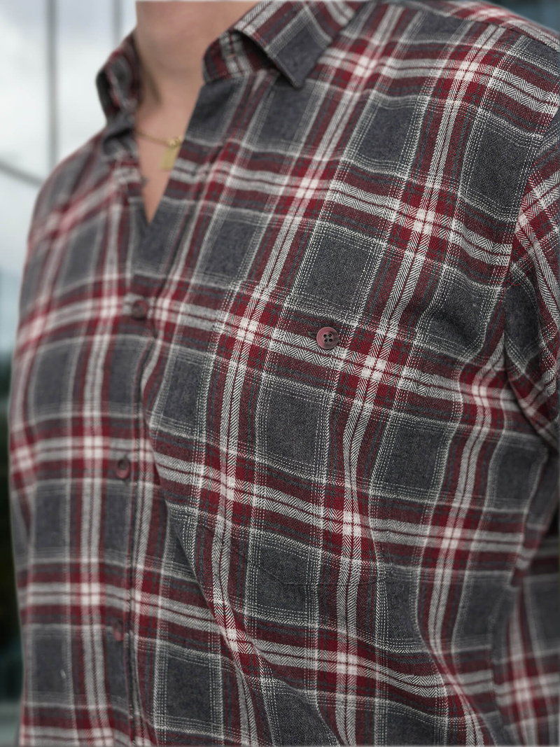 Мъжка риза бордо OZONEE V/V178Z