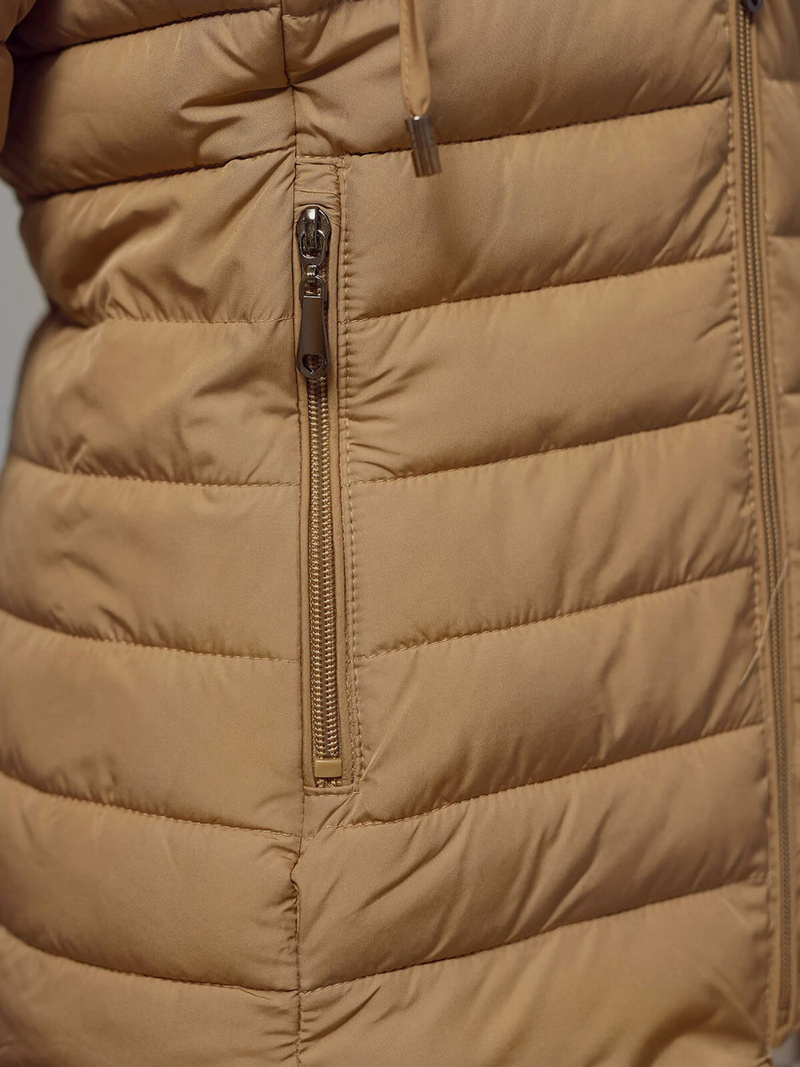 Дамско яке тъмно-бежово OZONEE JS/16M9103/84