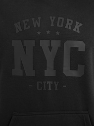 Мъжки суитшърт с качулка черен OZONEE JS/8B1971/3