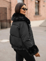 Дамско яке черно OZONEE O/H833