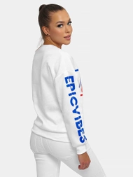 Дамски суитшърт бял OZONEE JS/B26008