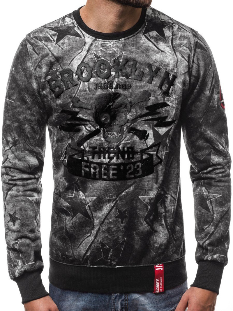 Мъжки суитшърт сив OZONEE JS/DD250Z