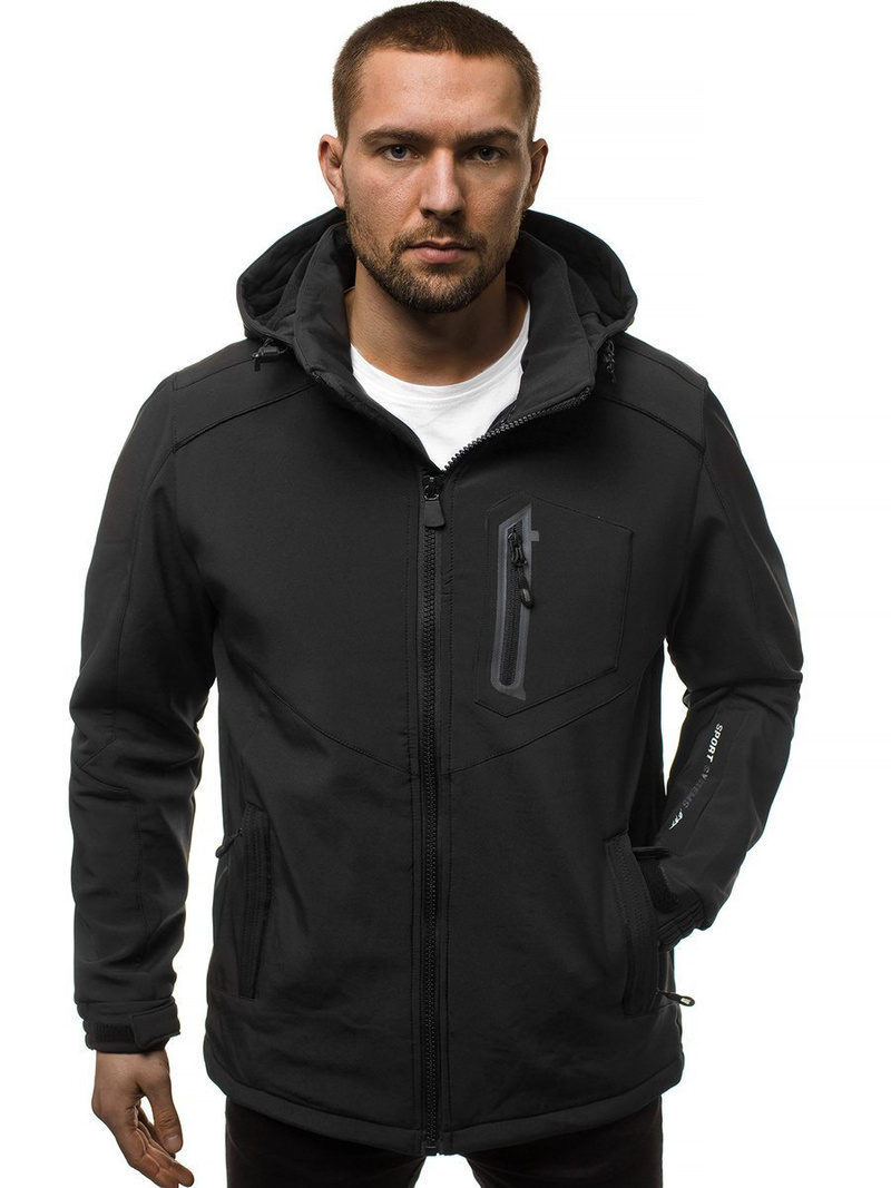 Мъжко яке SOFTSHELL черна OZONEE GE/12259Z