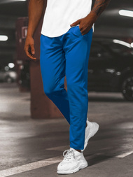 Мъжко долнище на анцуг синьо B/18203022Z