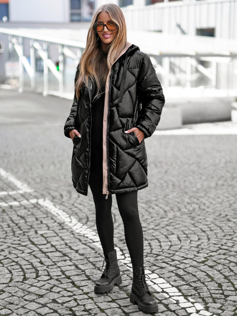 Дамско яке черно OZONEE JS/5M3189/392Z