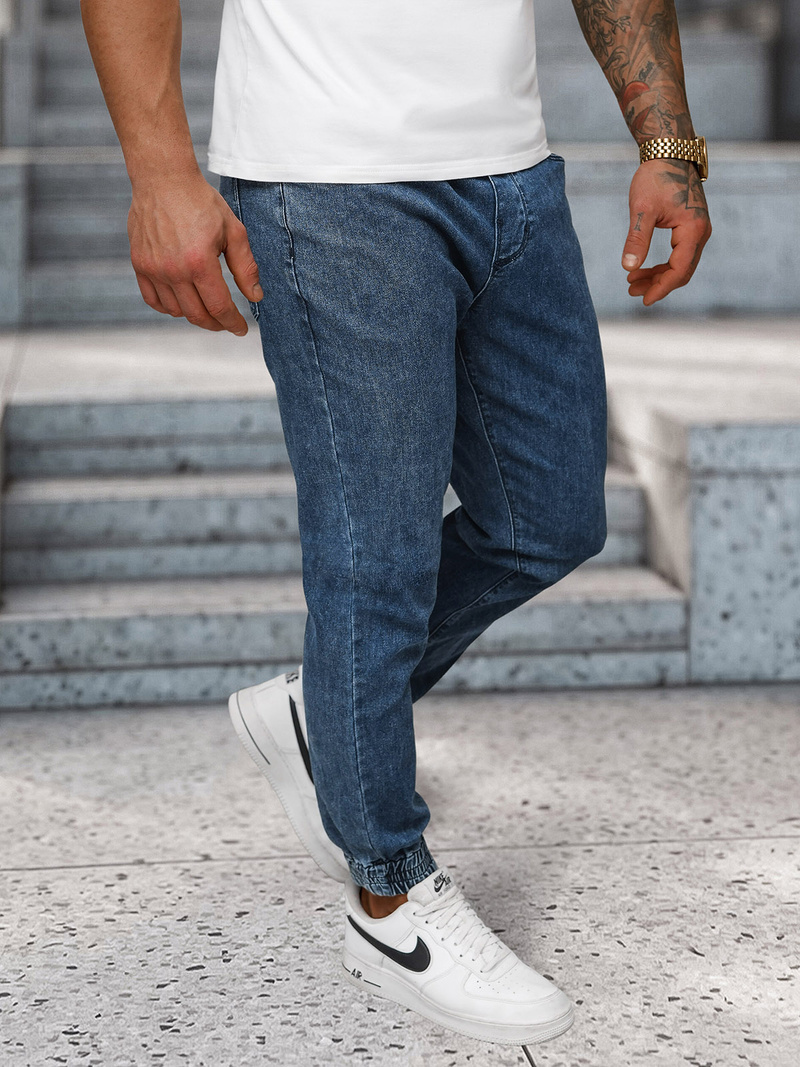 Мъжки дънки jogger синьо OZONEE NB/MP0272BS